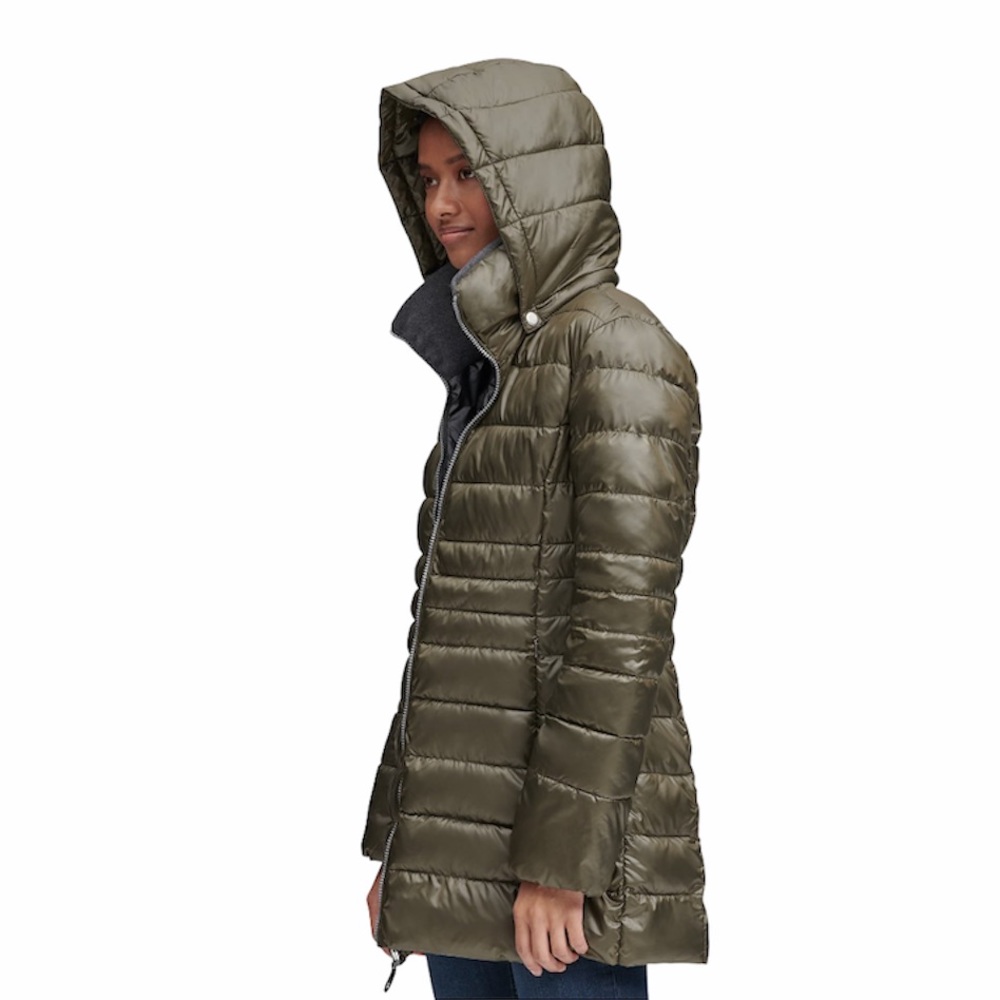 Andrew Marc Windsor Quilted Puff Parka - Olive M - Picture 5 of 14